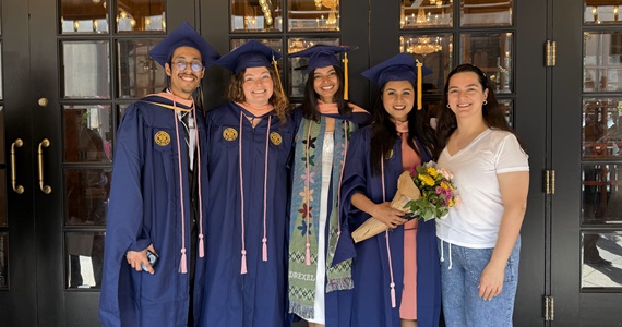Our five MCHSO officers at Drexel Dornsife 2025 graduation